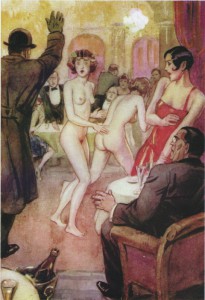 WEIMAR BERLIN BROTHEL SCENE.  Erich Schtz, Raiding the Nacktlokal, 1923 